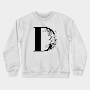 D alphabet Botanical cherry blossom sakura flowers Crewneck Sweatshirt